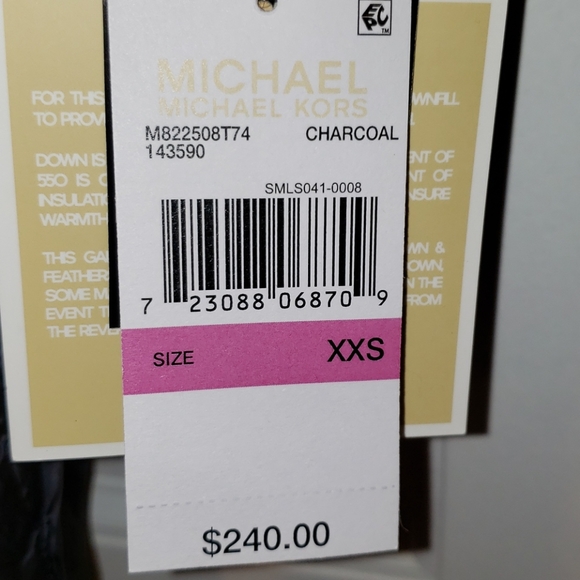 Michael Kors Hooded Long Packable Down Puffer XXS - Picture 15 of 15